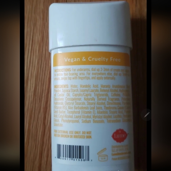 - Lume COCONUT CRUSH Discontinued Factory Sealed Full Size Cream Deodorant - Picture 3 of 3